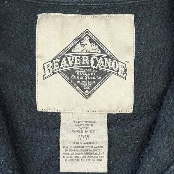 Beaver Canoe Utility  Jacket Military Black Thick Outdoor Knit Size Medium - Picture 14 of 15
